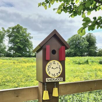 Personalised Cuckoo Clock Bird Box, 4 of 10