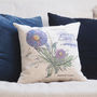 Personalised Birth Month Flower Cushion, thumbnail 1 of 9