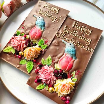 Chocolate Colibri And Flowers Unusual Personalised Gift, 9 of 10