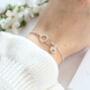 Personalised Two Interlocking Rings Bracelet, thumbnail 1 of 3