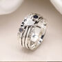 Personalised Sterling Silver Moonstone Love Spinning Ring, thumbnail 1 of 11