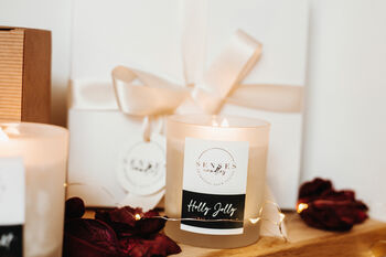 Holly Jolly Winter Candle, Cranberry And Orange, 2 of 7