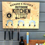 Personalised Outdoor Kitchen Sign With Hooks, thumbnail 1 of 9
