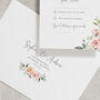 Blush Floral Pocketfold Wedding Invitations, thumbnail 5 of 7