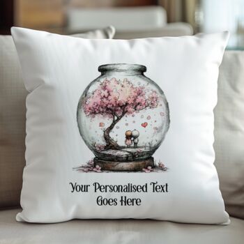 Personalised Whimsical Valentine Anniversary Love Cushion, 6 of 12