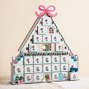 Personalised Fill Your Own Christmas Ski Chalet Advent, 6 of 12