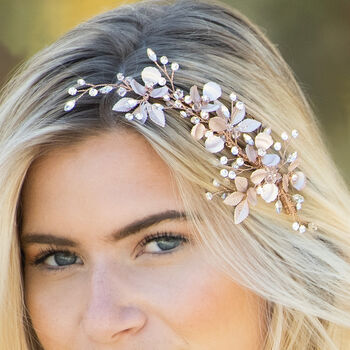 Silver, Gold Or Rose Gold Plated Bridal Hair Clip, 10 of 12
