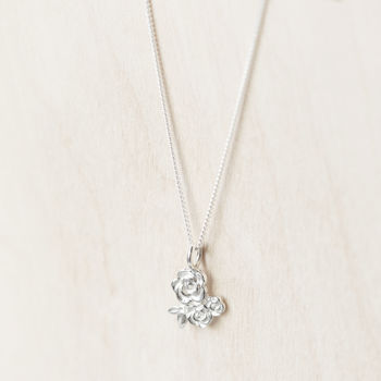 Sterling Silver Rose Pendant, 2 of 4