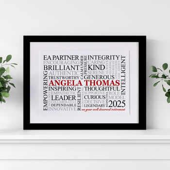 Personalised Retirement Word Art, 8 of 12