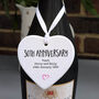 30th Pearl Anniversary Heart Shaped Keepsake Ceramic Gift, thumbnail 3 of 6