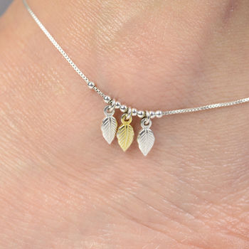 Sterling Silver Feather Anklet, 3 of 3