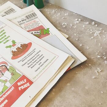 Christmas Newspaper Gift Wrap And Joke Paper Tape, 6 of 8