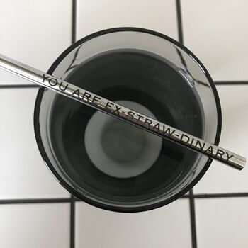 'You Are Ex Straw Dinary' Personalised Drinking Straw, 4 of 6