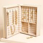 Cream Linen Book Of Treasures Novel Jewellery Box, thumbnail 3 of 3