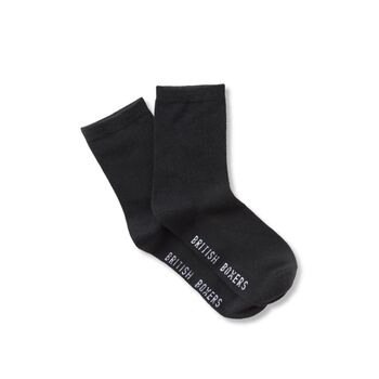 Women's Four Pair 'Black' Bamboo Sock Gift Box, 2 of 2