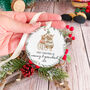 First Xmas Nanny And Grandad Ceramic Ornament Gift, thumbnail 7 of 7