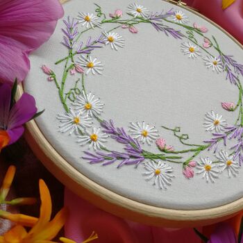 Floral Wreath Embroidery Kit, 3 of 4