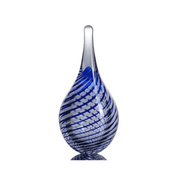 Handmade Filigrana Blue Hand Blown Glass Sculpture, 2 of 2