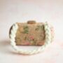 Amelia Pink Oval Brocade Clutch, thumbnail 5 of 5