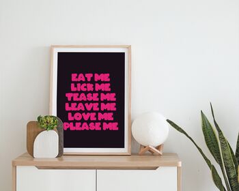 Miley Cyrus Plastic Hearts Eat Me, Lick Me Lyrics A3, 3 of 4