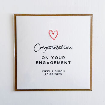 Personalised Red Heart Engagement Card, 6 of 8