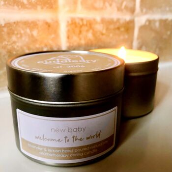 New Baby 'Welcome To The World' Aromatherapy Candle, 5 of 6