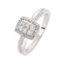 White Gold Diamond Pave Halo Engagement Ring, thumbnail 2 of 5