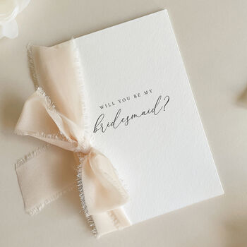 Luxury 'Will You Be My Bridesmaid' Card, Elegant Calligraphy Design, 2 of 10