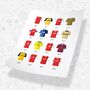 Arsenal Classic Retro Football Kits Team Print, thumbnail 3 of 4