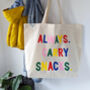 Always Carry Snacks Tote Bag, thumbnail 1 of 3