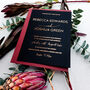 Luxury Foiled Black Wedding Invitations, thumbnail 2 of 9