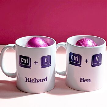 Copy And Paste Fathers Day Personalised Set Of Two Mugs, 4 of 4