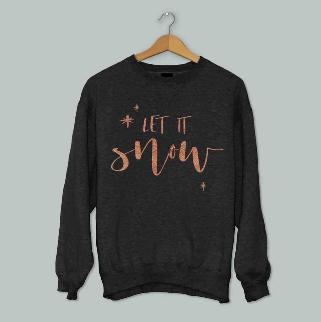 Rose Gold Let It Snow Hygge Jumper By Baby Yorke Designs ...