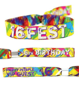 16 Fest 16th Birthday Party Festival Wristbands, 4 of 5