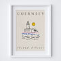 Seagull And Lighthouse In Guernsey Travel Print, thumbnail 6 of 6