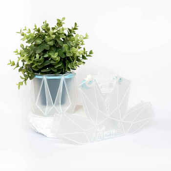 Origami Self Watering Eco Plant Pot: 10cm | Blue Cord, 5 of 5