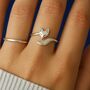 Sterling Silver Adjustable Fox Ring, thumbnail 5 of 7
