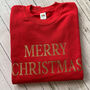 Merry Christmas Jumper With Gold Letters, thumbnail 3 of 5