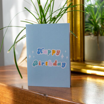 Blue Happy Birthday Card, 3 of 9