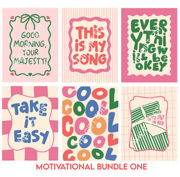 Sets Of Six Motivational Art Themed Print Bundles, 5 of 12