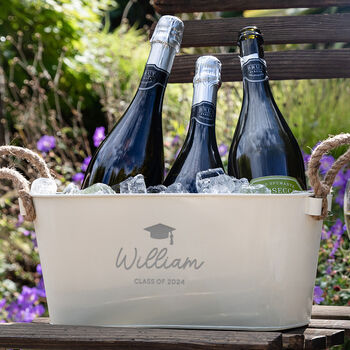 Personalised Metal Ice Bucket Graduation Gifts For Him, 2 of 8