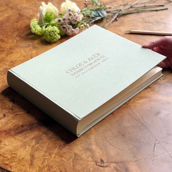 Decadent And Large Luxury Linen Guest Book, 8 of 9