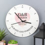 Personalised Couples Wooden Clock, thumbnail 1 of 6