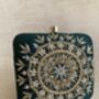 Emerald Green Mandala Design Square Clutch Bag, thumbnail 1 of 10