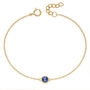 Yellow Gold Plated September Birthstone Bracelet, thumbnail 3 of 6
