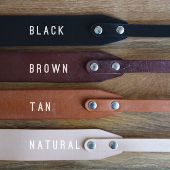 Wide Leather Camera Strap With Personalisation, 7 of 8