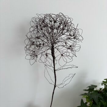 Handmade Wire Hydrangea Stem, 5 of 8