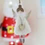 Wooden Hanging Angel Christmas Tree Decoration, thumbnail 2 of 3