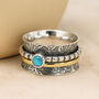 Personalised Sterling Silver Tropical Opal Spinner Ring, thumbnail 2 of 12