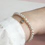 Something Blue Pearl Heart Bracelet For Brides, thumbnail 3 of 5